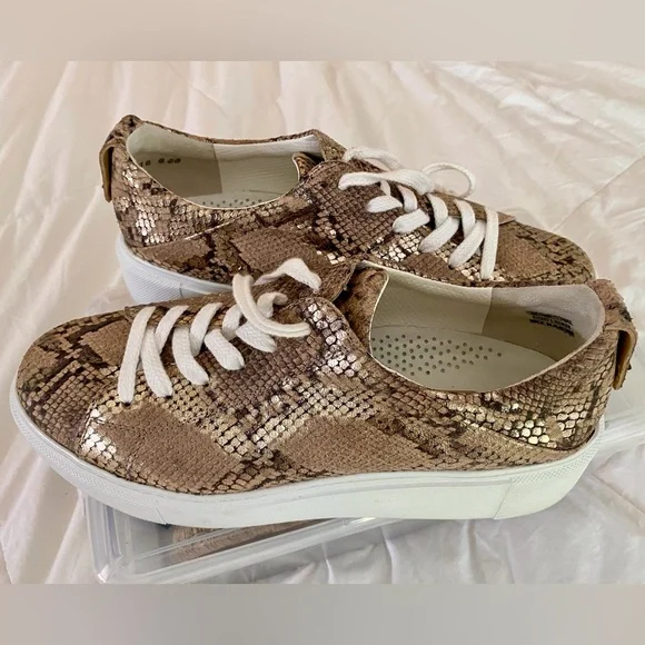 Paul Green Ally Snake Embossed Platform Sneakers 9 - Picture 9 of 15